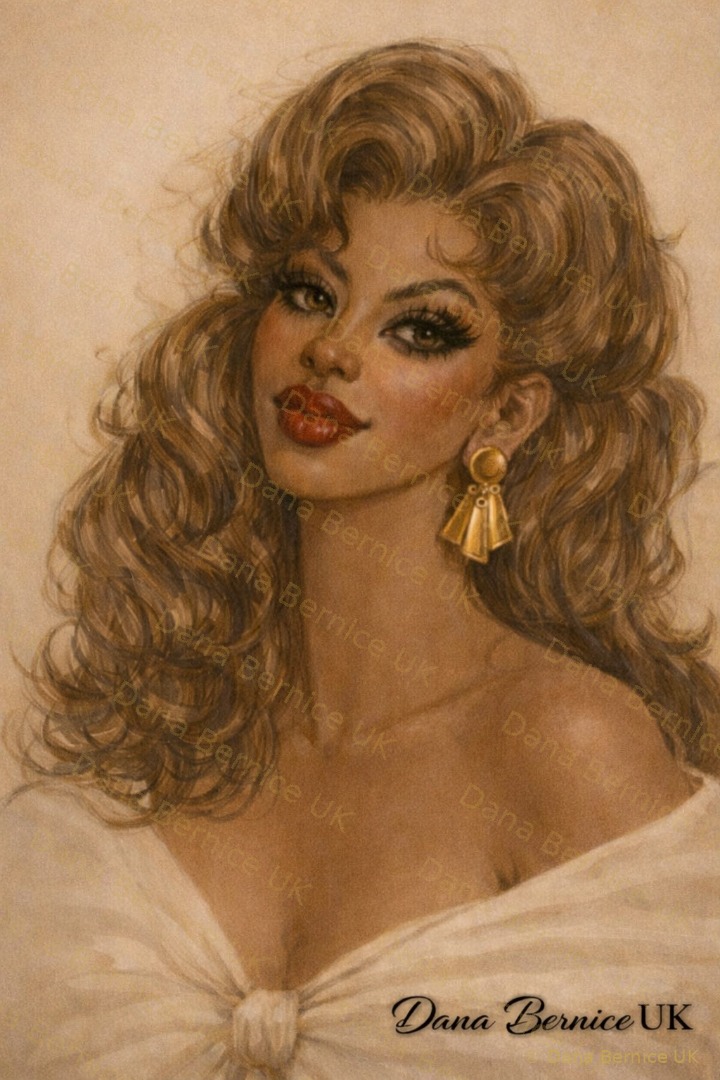 Dana Bernice UK original coloured pencil portrait
