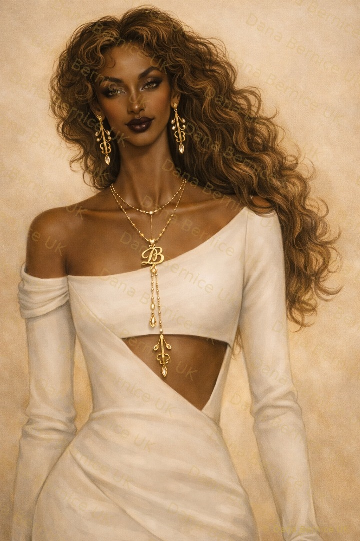 Dana Bernice UK white cutout fashion illustration